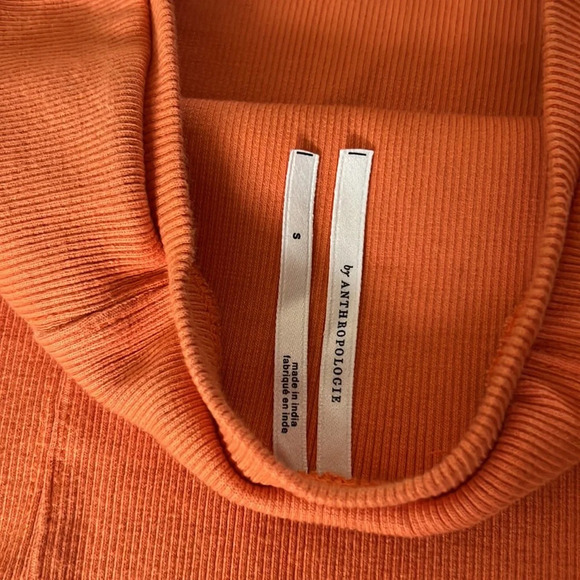 Anthropologie Classic Tube Top Orange Strapless Bright Colorful Shirt Tennesee - Picture 4 of 8